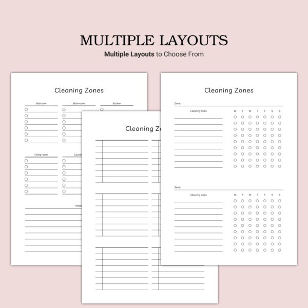 Printable Cleaning Zones Template - Image 2