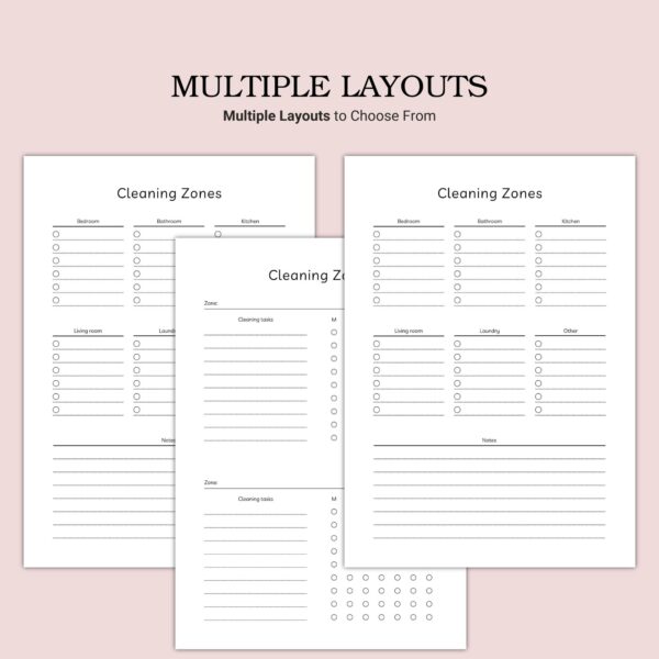 Printable Cleaning Zones Template - Image 3