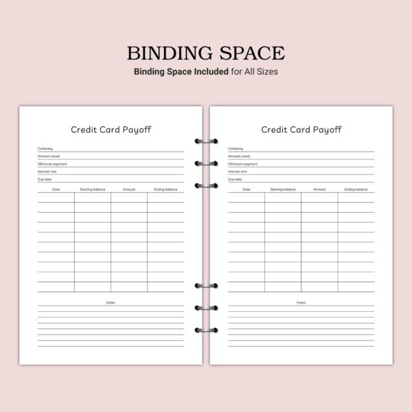 Printable Credit Card Payoff Template - Image 4