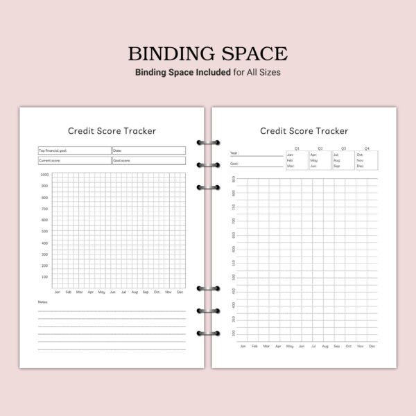 Printable Credit Score Tracker Template - Image 5