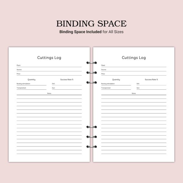 Printable Cuttings Log Template - Image 3
