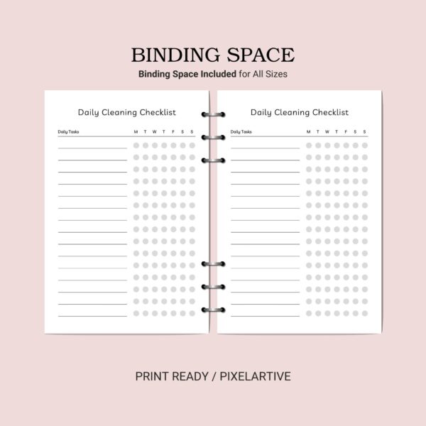 Printable Daily Cleaning Checklist Template - Image 3