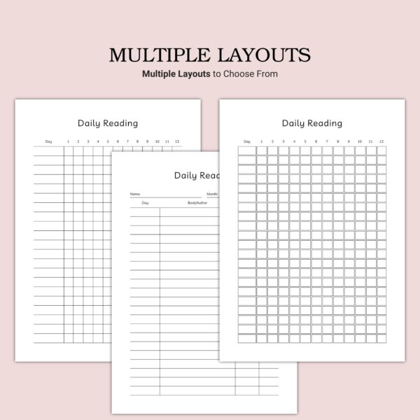 Printable Daily Reading Template - Image 2