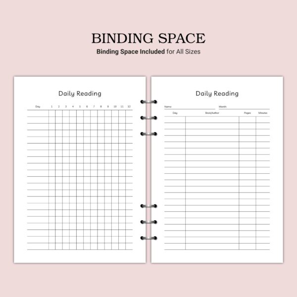 Printable Daily Reading Template - Image 4