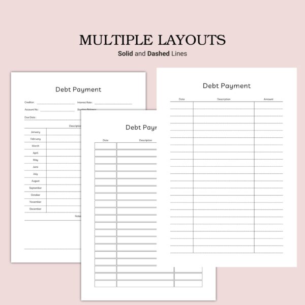 Printable Debt Payment Template - Image 3