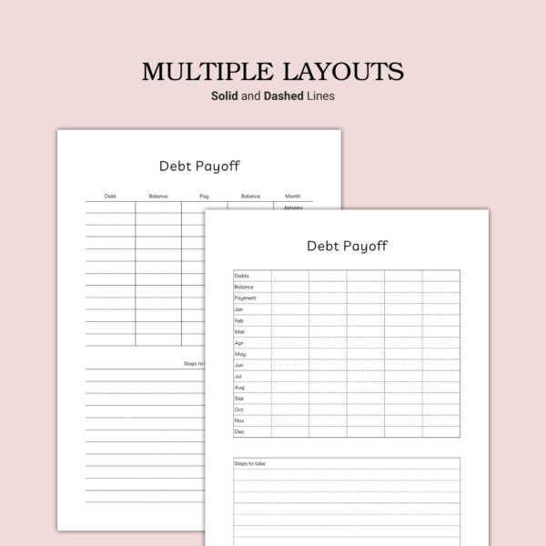 Printable Debt Payoff Template - Image 3