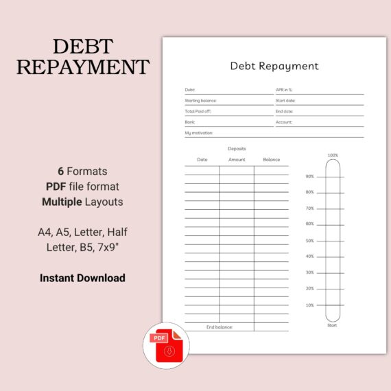 Printable Debt Repayment Template