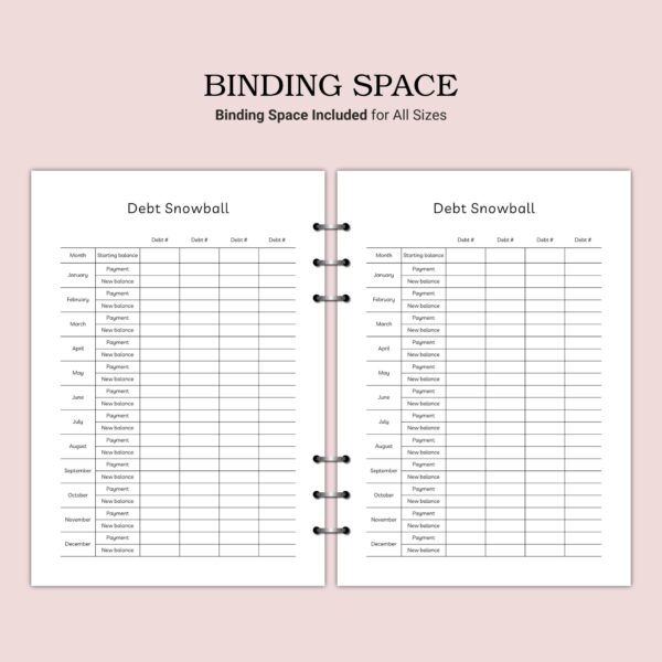 Printable Debt Snowball Template - Image 3