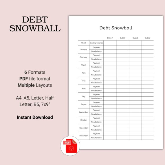 Printable Debt Snowball Template