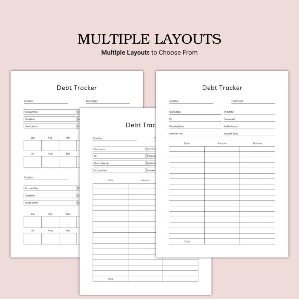Printable Debt Tracker Template - Image 2