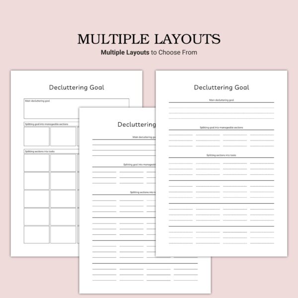 Printable Decluttering Goal Template - Image 2