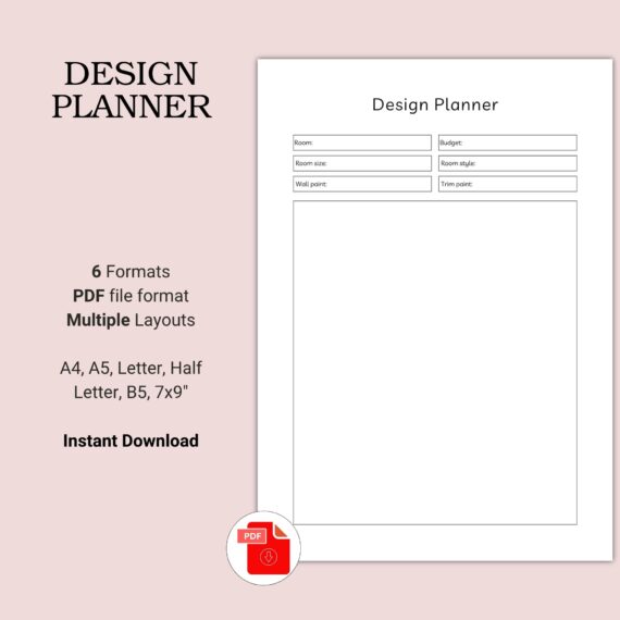 Printable Design Planner Template