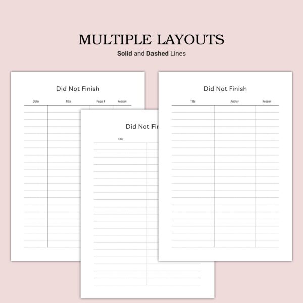 Printable Did Not Finish Template - Image 4