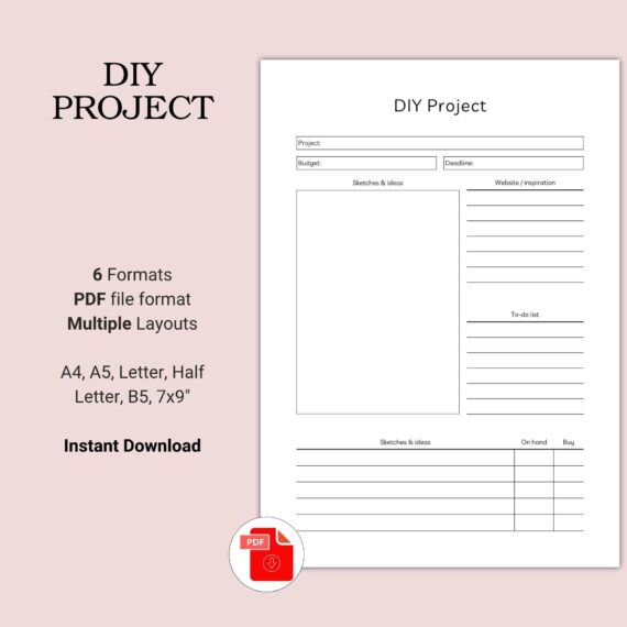 Printable DIY Project Template