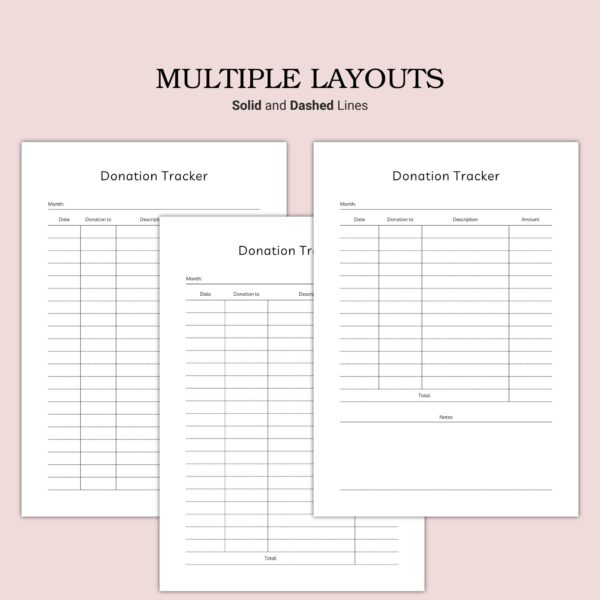 Printable Donation Tracker Template - Image 4