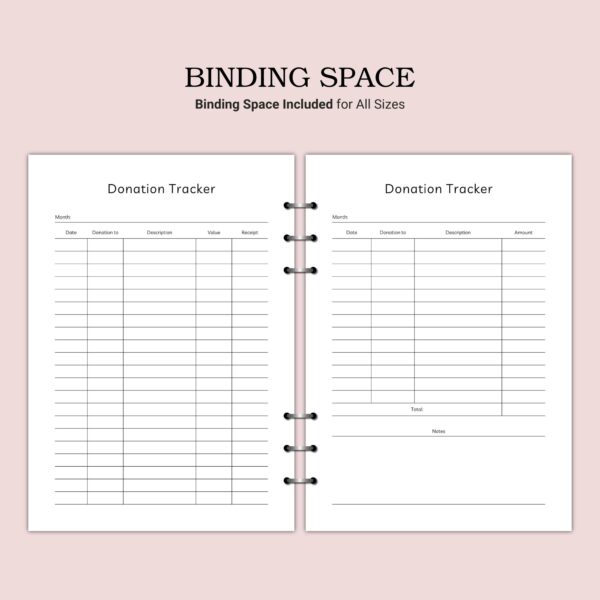 Printable Donation Tracker Template - Image 5
