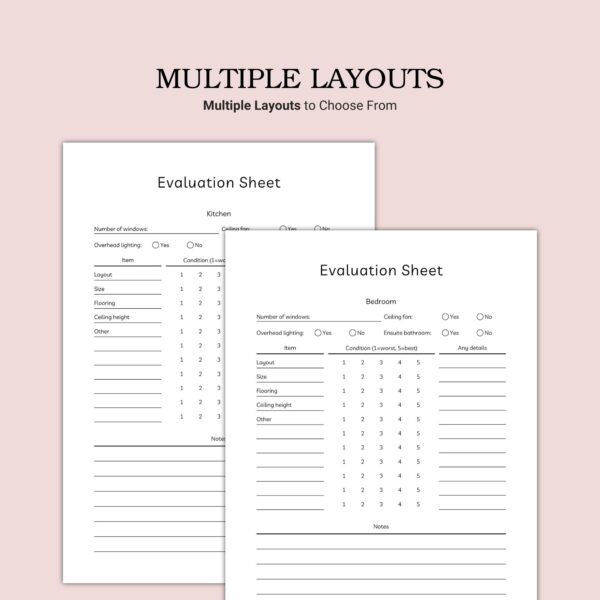 Printable Evaluation Sheet Template - Image 3