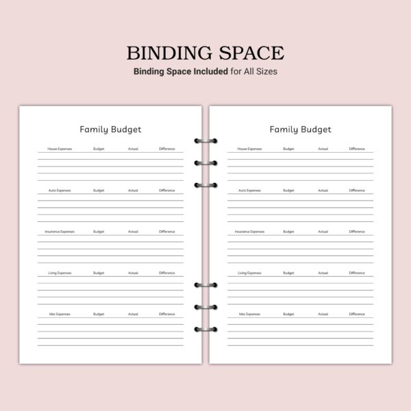 Printable Family Budget Template - Image 4