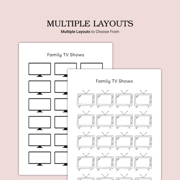Printable Family TV Shows Template - Image 4