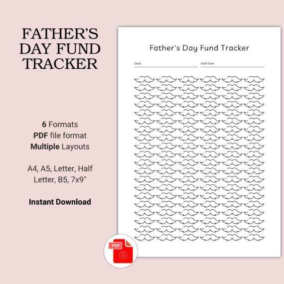 Printable Father's Day Fund Tracker Template