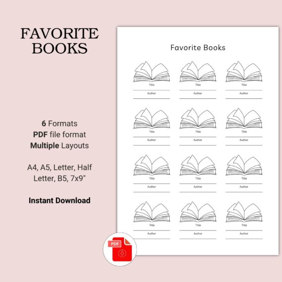 Printable Favorite Books Template