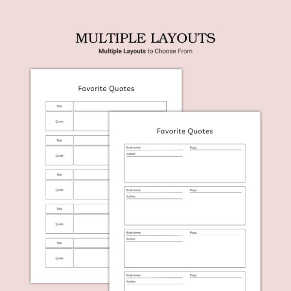 Printable Favorite Quotes Template - Image 5
