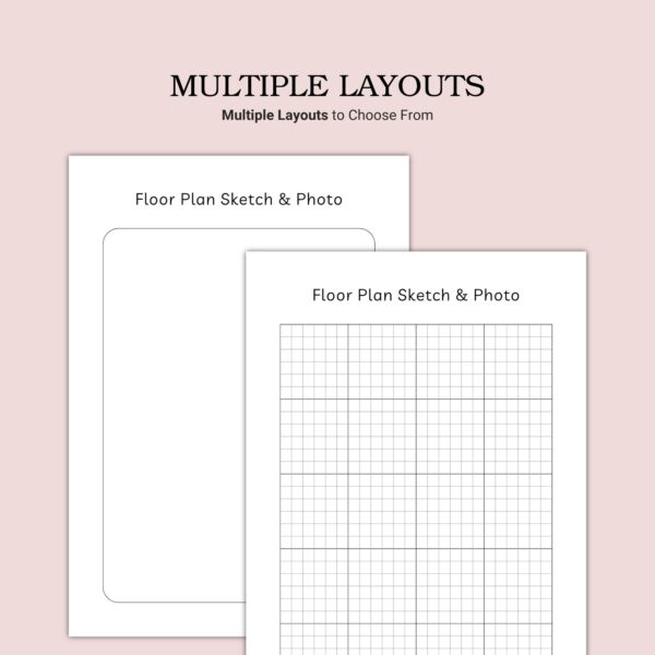 Printable Floor Plan Sketch & Photo Template - Image 2