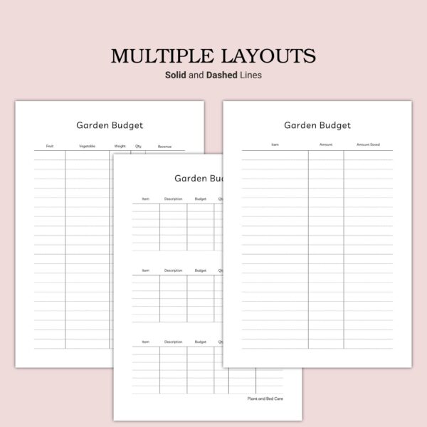 Printable Garden Budget Template - Image 4