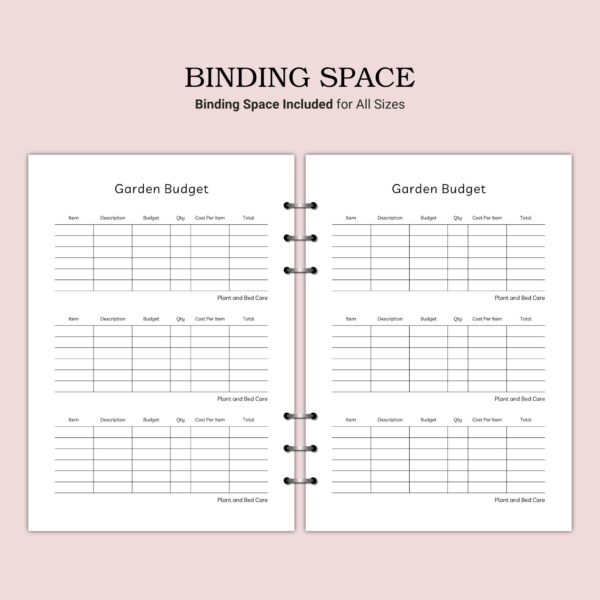 Printable Garden Budget Template - Image 5