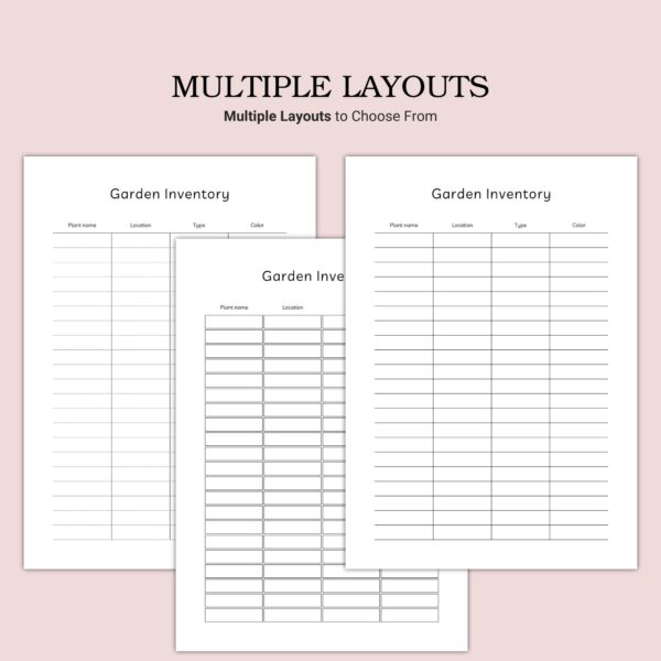 Printable Garden Inventory Template - Image 2