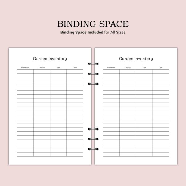 Printable Garden Inventory Template - Image 3