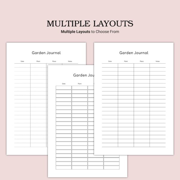 Printable Garden Journal Template - Image 2