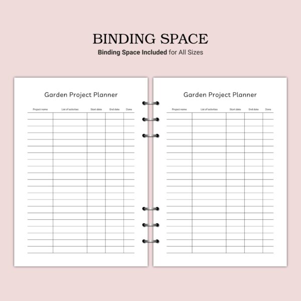 Printable Garden Project Planner Template - Image 3