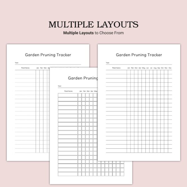 Printable Garden Pruning Tracker Template - Image 2