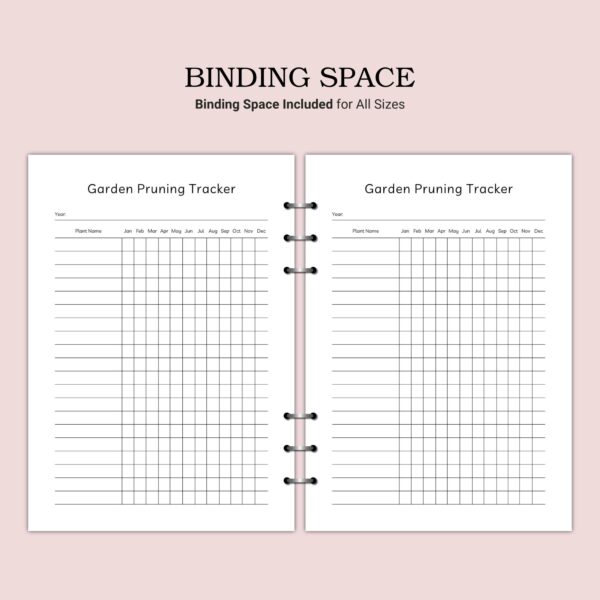 Printable Garden Pruning Tracker Template - Image 3