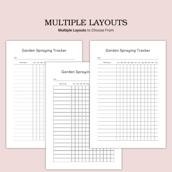 Printable Garden Spraying Tracker Template - Image 2