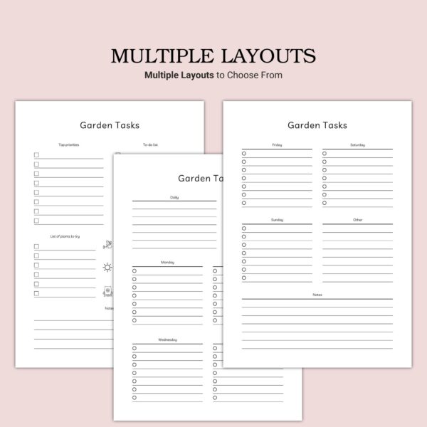 Printable Garden Tasks Template - Image 2