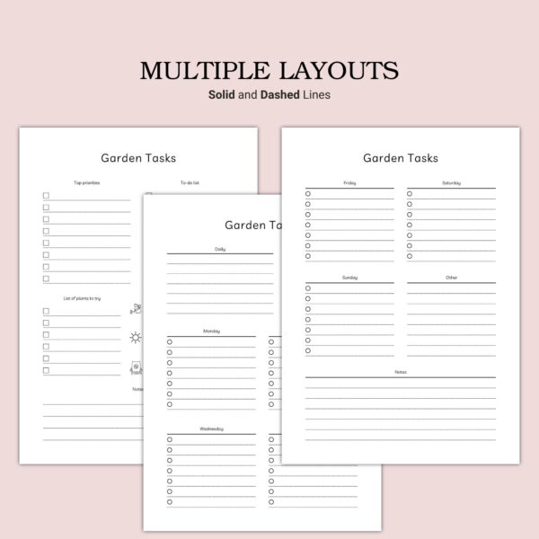 Printable Garden Tasks Template - Image 3