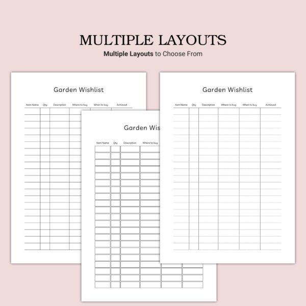 Printable Garden Wishlist Template - Image 2