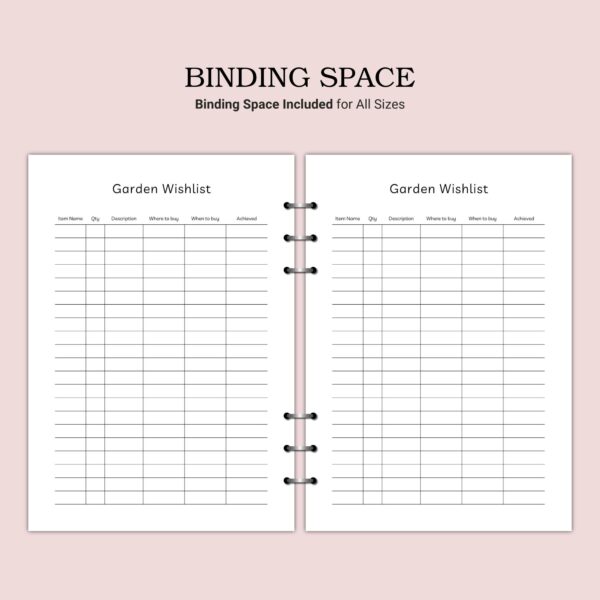 Printable Garden Wishlist Template - Image 3