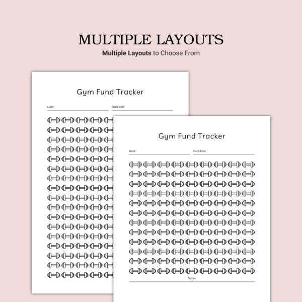Printable Gym Fund Tracker Template - Image 2