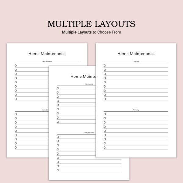 Printable Home Maintenance Template - Image 2