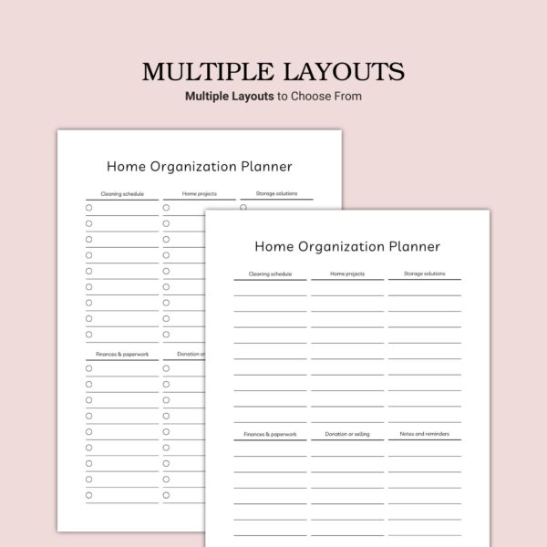 Printable Home Organization Planner Template - Image 2