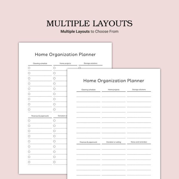 Printable Home Organization Planner Template - Image 3
