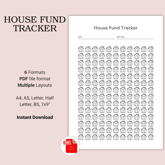 Printable House Fund Tracker Template