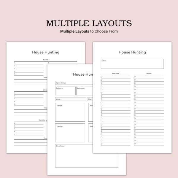 Printable House Hunting Template - Image 2