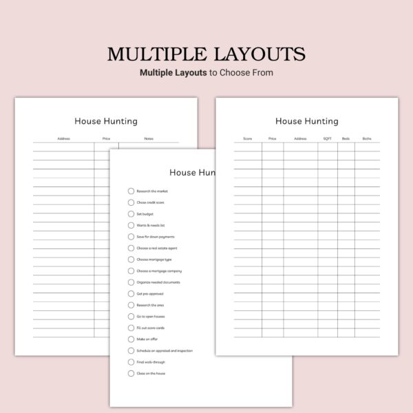 Printable House Hunting Template - Image 3