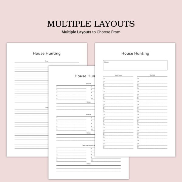 Printable House Hunting Template - Image 4