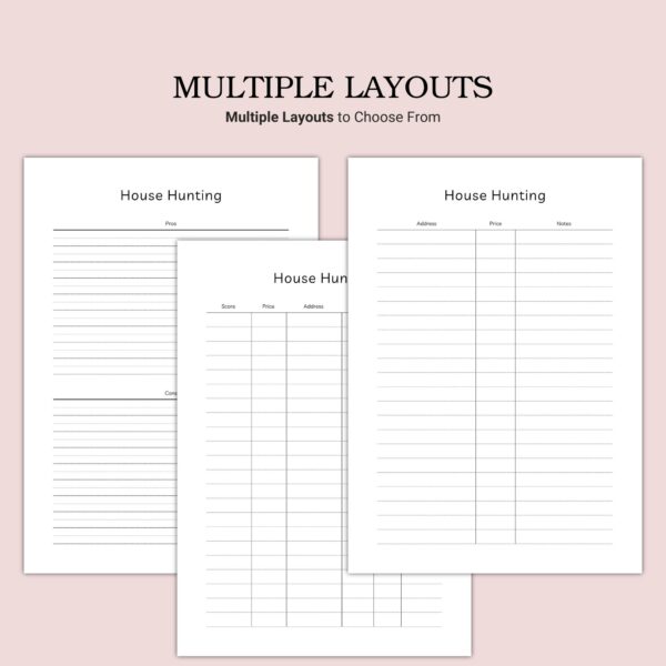 Printable House Hunting Template - Image 5