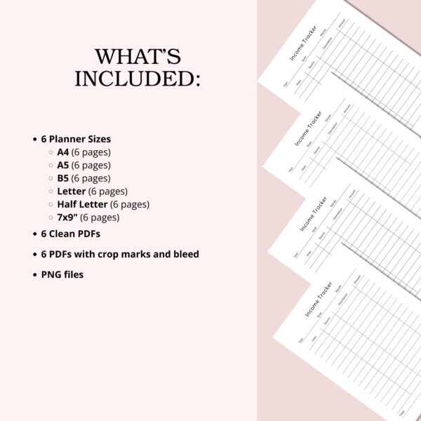 Printable Income Tracker Template - Image 4